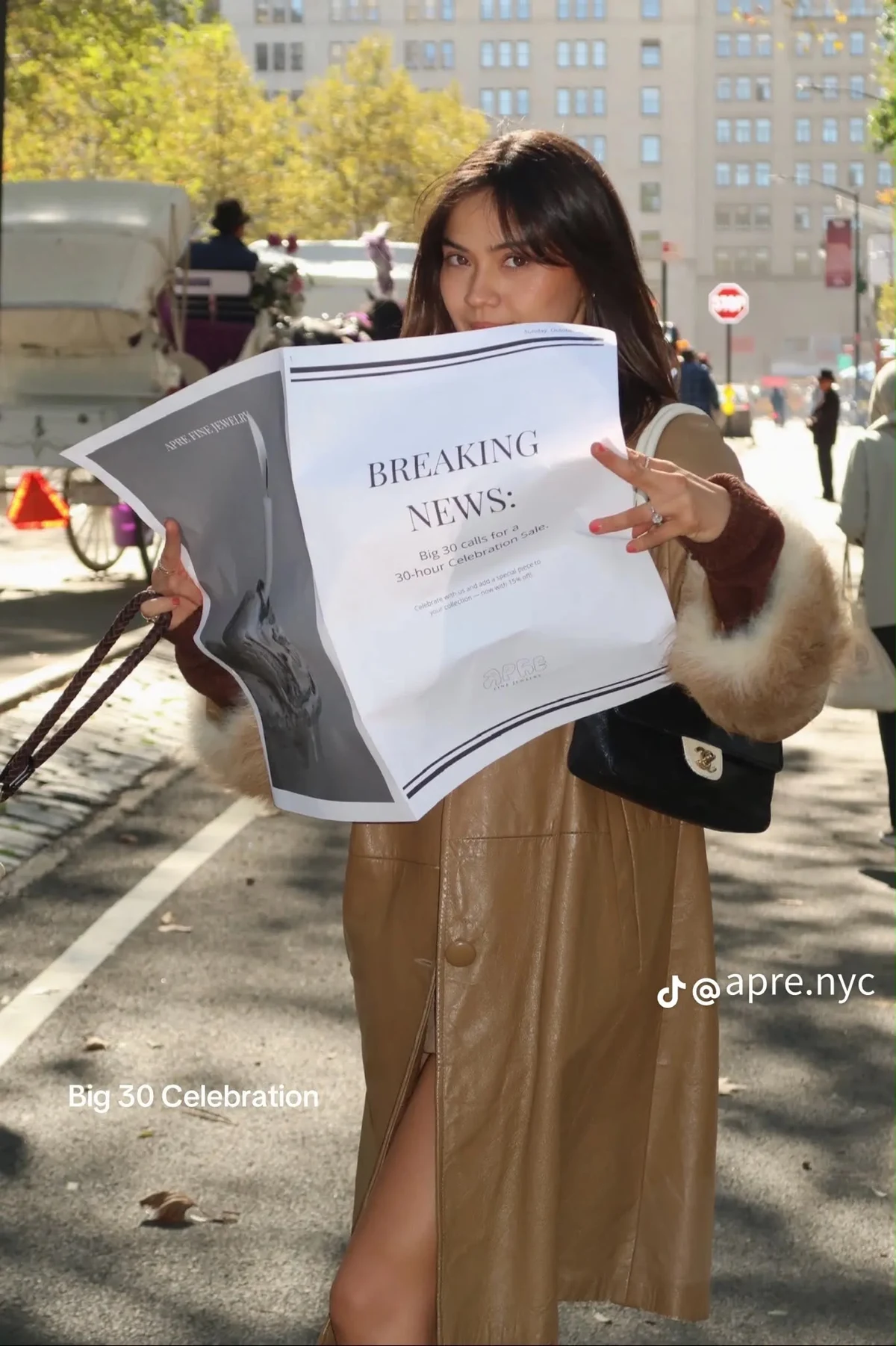 APRÈ newspaper campaign portrait on a New York street