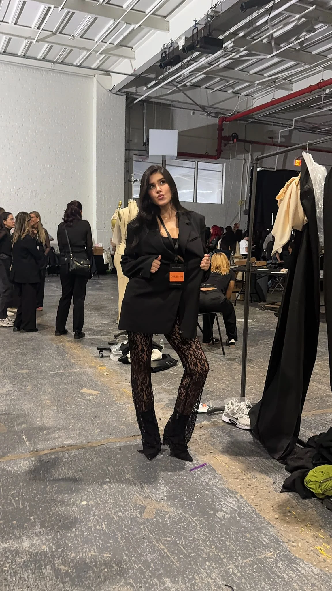 Giuliana backstage at New York Fashion Week