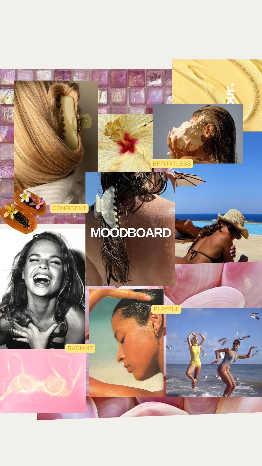 Solei Clip · Inspiration moodboard with reference imagery