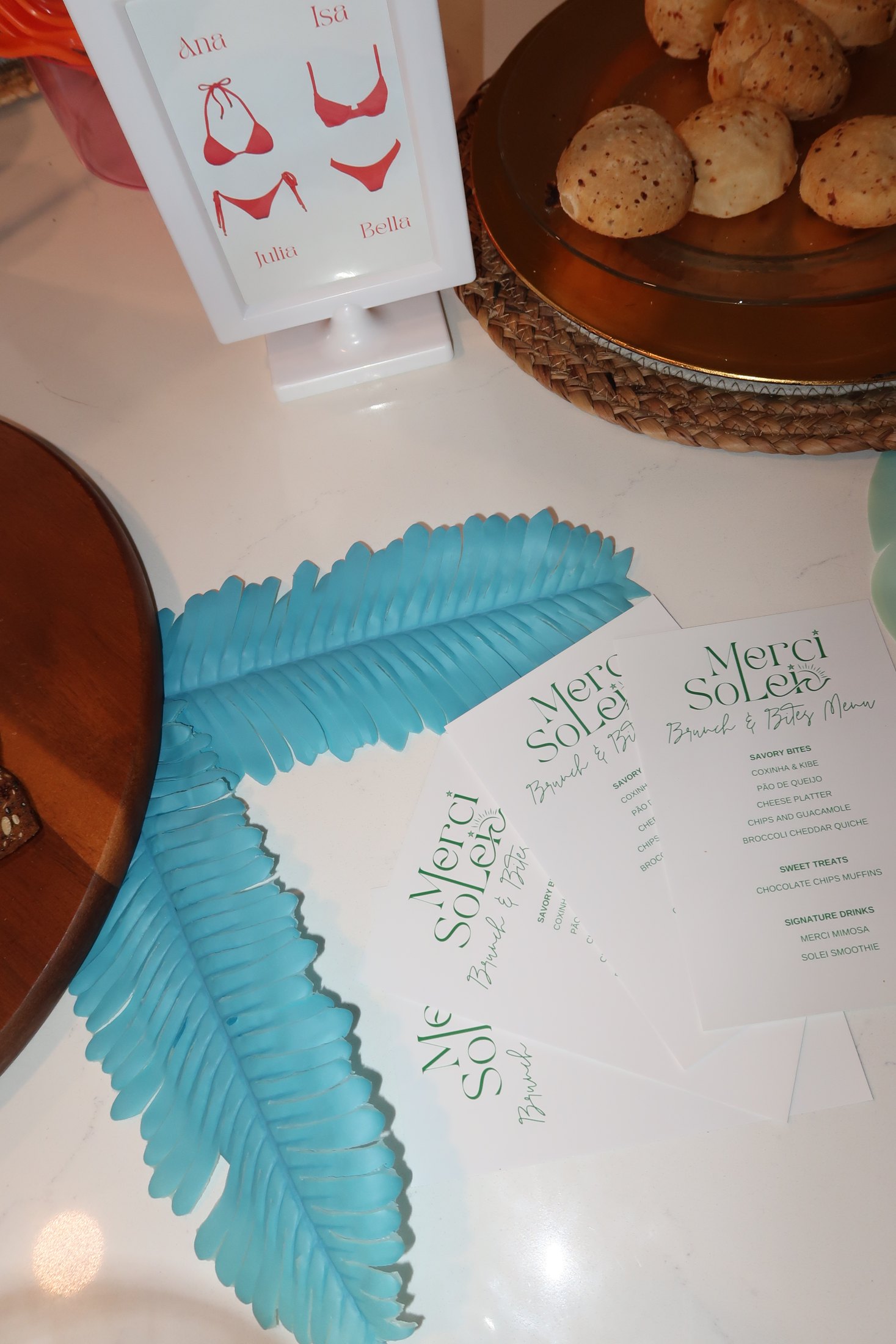 Merci Solei · Menu and collection illustrations