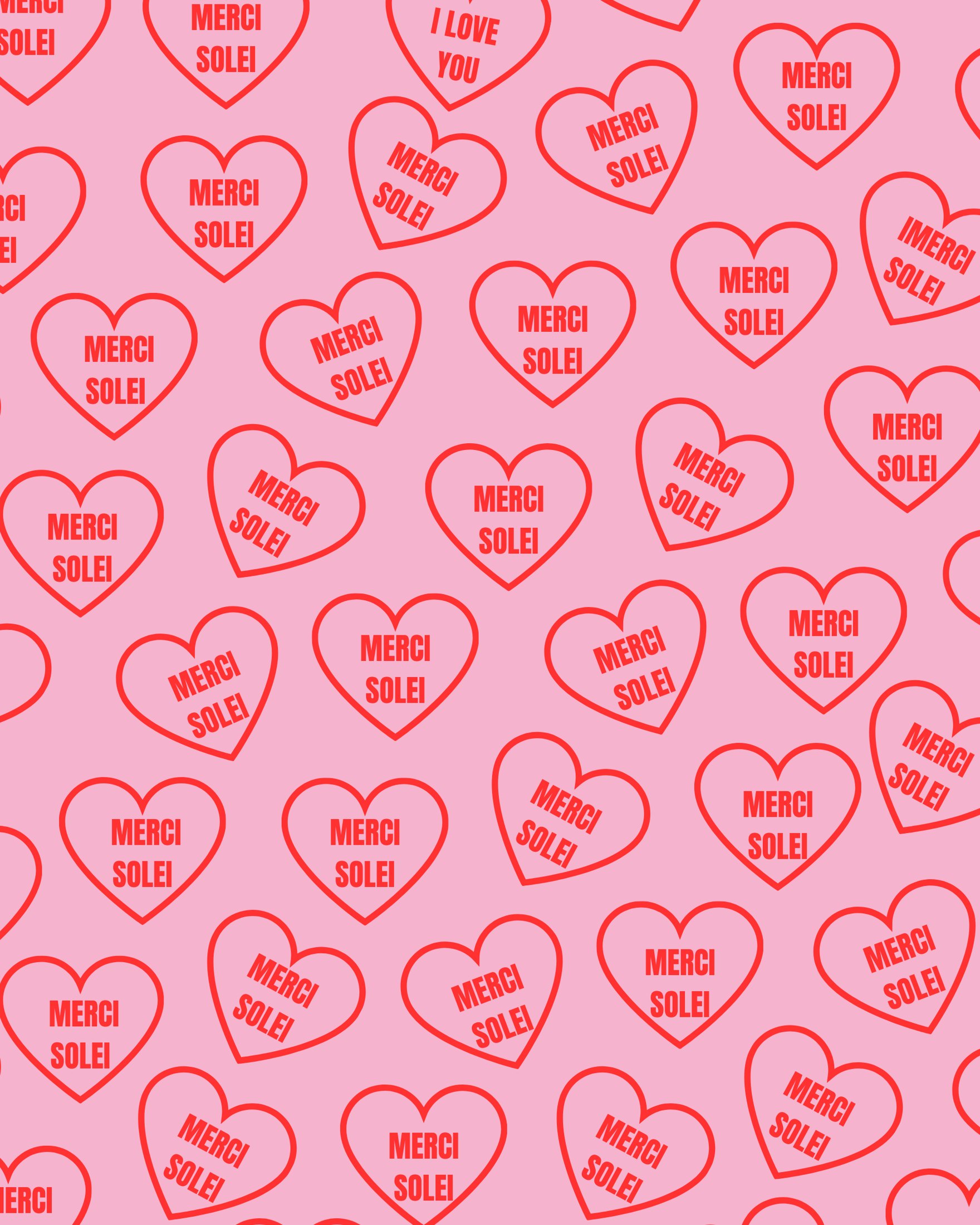Merci Solei · Valentine’s campaign graphic